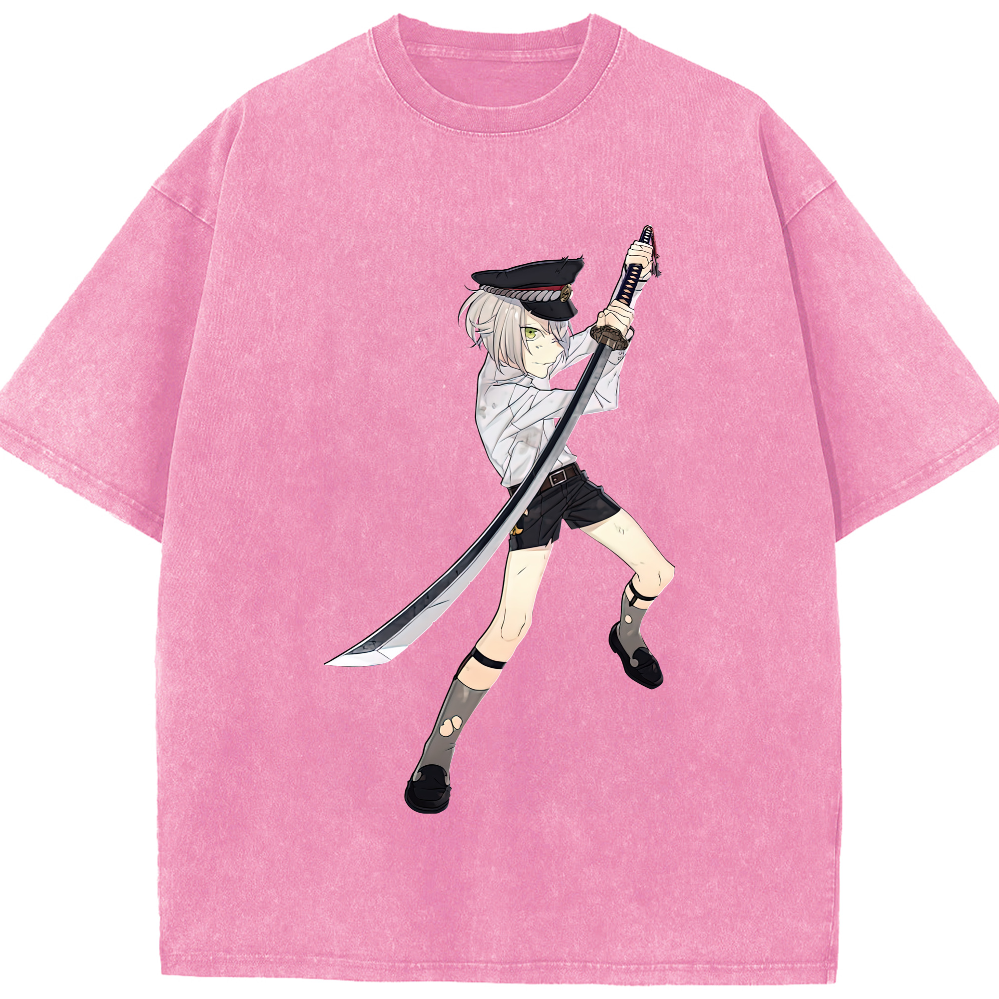 （画像用） 刀剣乱舞 Touken Ranbu 綿100% ヴィンテージ風 半袖Tシャツ（フロントプリント）